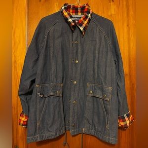 70’s Vintage Denim Flannel coat